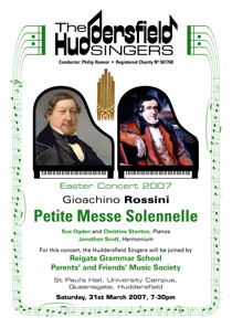 Easter Concert 2007 programme cover