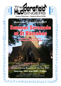 Summer Concert 2007 programme cover