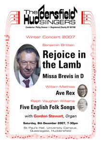 Winter Concert 2007 programme cover