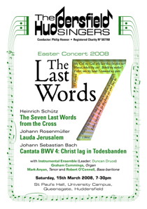 Easter Concert 2008 programme cover