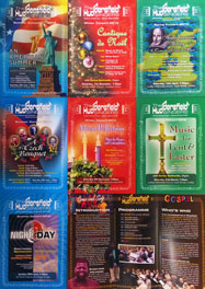 Recent programme booklets from 2013 onwards [Photo: Richard Hallas]