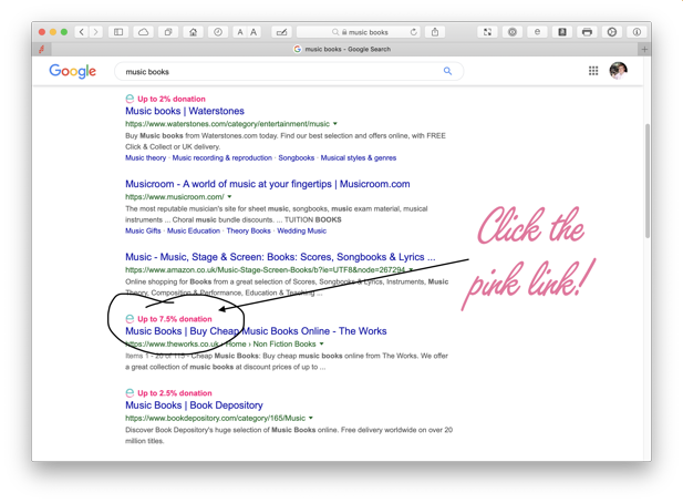 EasyFundraising Google search results